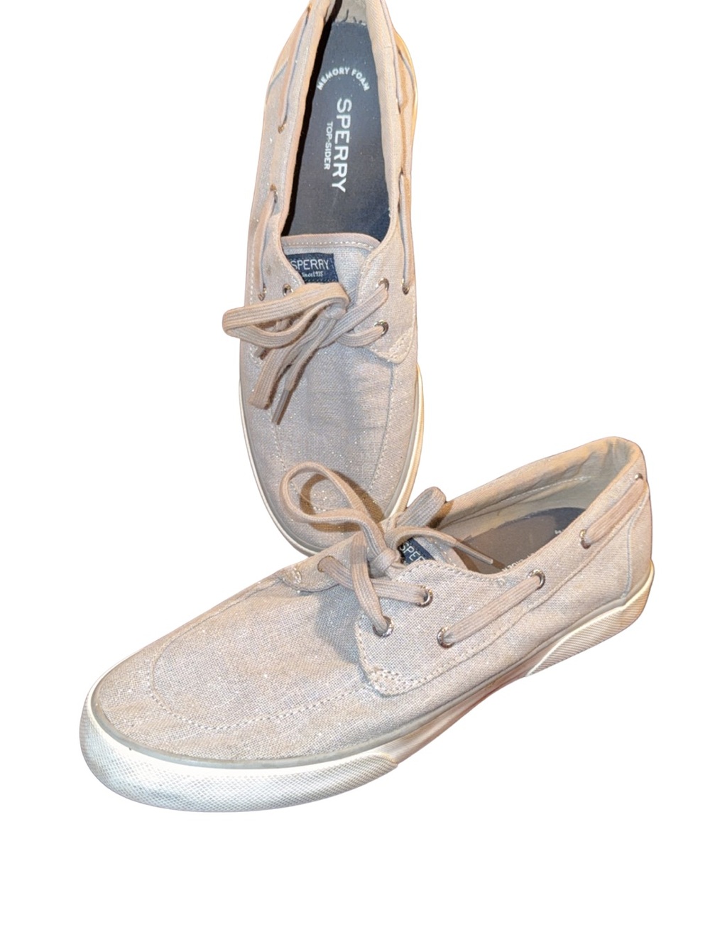 Sperry women’s Canvas Boat Shoes in Light Tan